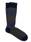 Autumn Brown Shaded Basket Print Sock | Marcoliani Socks Collection | Sam's Tailoring Fine Men's Clothing