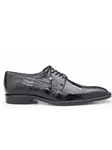 Black Batta Ostrich Cap-Toed Derby Dress Shoe | Belvedere Shoes Collection | Sam's Tailoring Fine Mens Clothing
