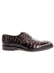 Brown Chapo Caiman Crocodilus Men Dress Shoe | Belvedere Shoes Collection | Sam's Tailoring Fine Mens Clothing