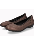 Bronze Ballerinas Leather Metallic Print Women's Flat | Mephisto Women's Flats Shoe | Sams Tailoring