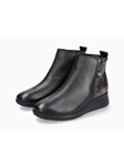 Black Leather Smooth Zipper Women Ankle Boot | Mephisto Women Boots | Sam's Tailoring Fine Women's Shoes