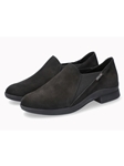 Black Leather Nubuck Slip On Women's Shoe | Mephisto Women Shoes | Sam's Tailoring Fine Women's Shoes