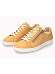 Orange Leather Nubuck Zipper Women's Sneaker | Mephisto Women Sneakers | Sams Tailoring Fine Women's Shoes