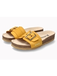 Ochre Leather Nubuck Women Causal Cork Sandal | Mephisto Women Cork Sandals | Sam's Tailoring Fine Women's Shoes