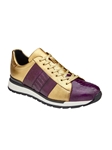 Purple/Gold Genuine Ostrich & Italian Calf Blake Shoe | Belvedere Casual Shoes Collection | Sam's Tailoring Fine Men's Clothing