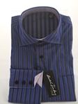 Arnold Zimberg Blue Stripes Long Sleeves Shirt 400204 - Shirts | Sam's Tailoring Fine Men's Clothing
