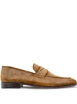 Taupe Caro Suede Penny Men's Loafer | Mezlan Loafers Collection | Sam's Tailoring Fine Men's Clothing