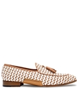Bone/Camel Sants Woven Two Toned Slip On Shoe | Mezlan Shoes Collection | Sam's Tailoring Fine Men's Clothing
