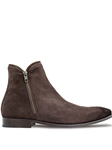 Brown Moretti Suede Men's Dress Zip Ankle Boot | Mezlan Boots Collection | Sam's Tailoring Fine Men's Clothing