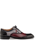 Black Multi Galante Tri-Tone Cap Toe Men's Oxford | Mezlan Lace Up Collection | Sam's Tailoring Fine Men's Clothing