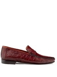 Cognac Armano Genuine Crocodile Men's Exotic Moccasin | Mezlan Slip Ons Collection | Sam's Tailoring Fine Men's Clothing