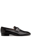 Black Saona Calf/Linen Men's Sophisticated Slip On | Mezlan Slip Ons Collection | Sam's Tailoring Fine Men's Clothing