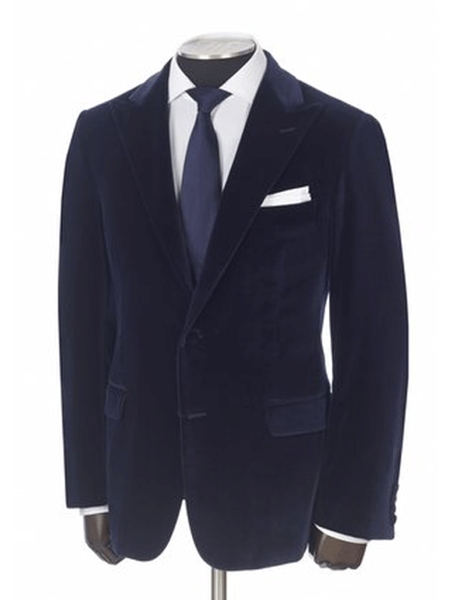 Blue Velvet Peak Label Dinner Jacket | Hickey FreeMan Jackets | Sams ...