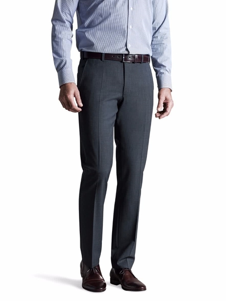 Grey Bonn Feingabardine Bi Stretch Trouser | Meyer Trousers/Chinos ...