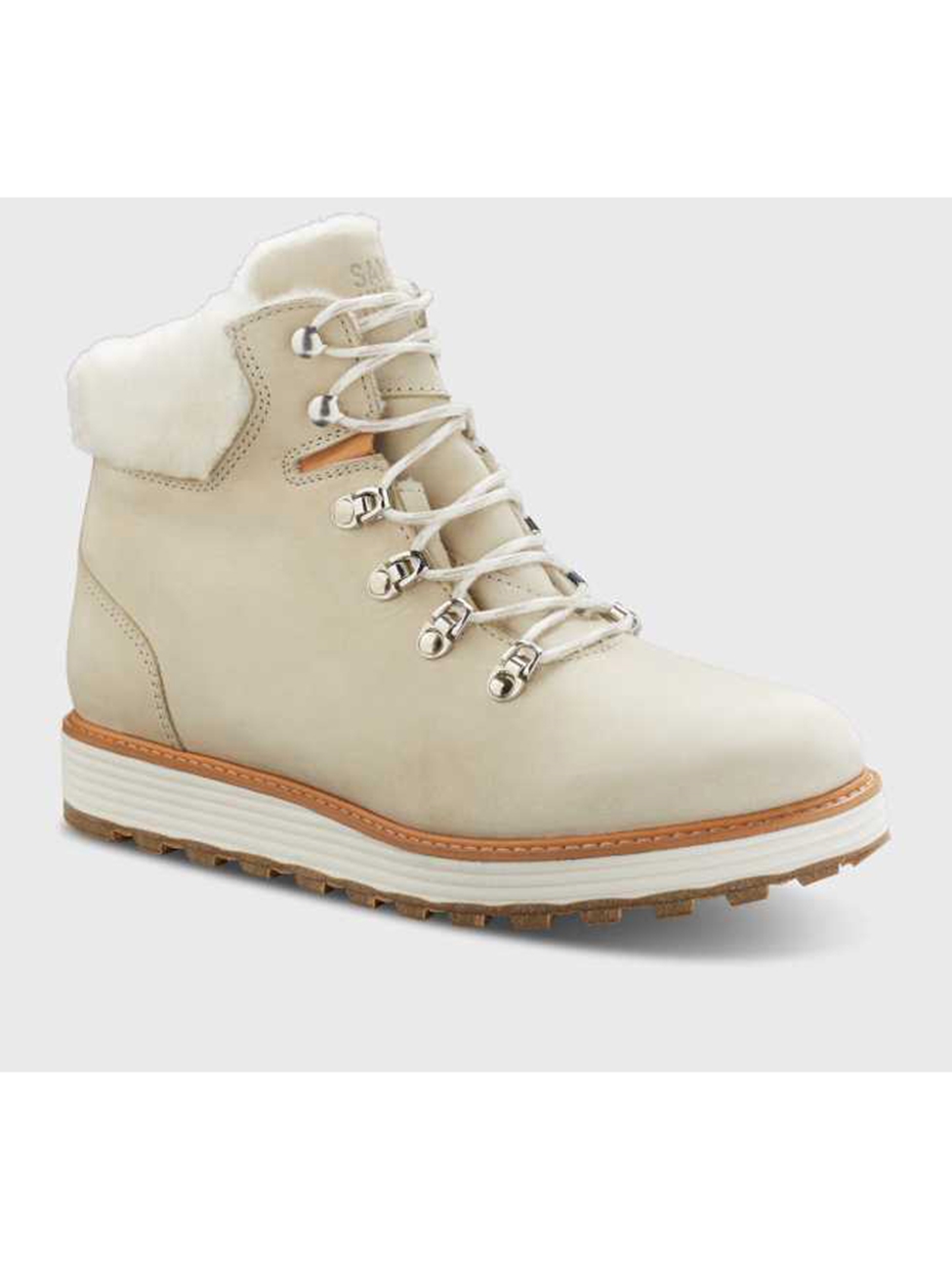 White Nubuck Genuine Rubber Sole Women's Boot Fine Women's Boots