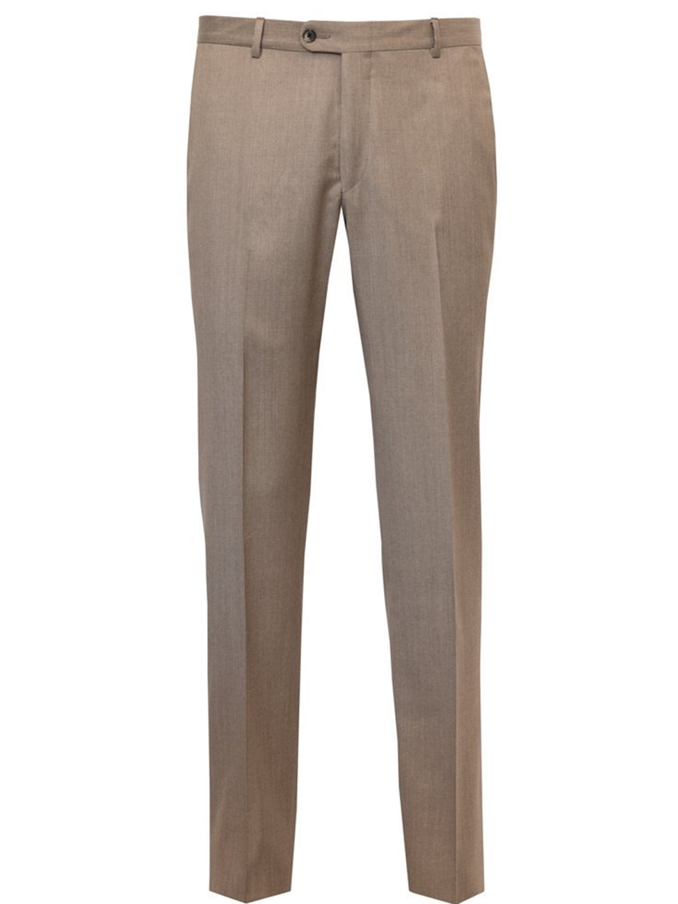 Tan Zip Fly Flat Front Men's Wool Trouser | Hickey Freeman Pants | Sam ...