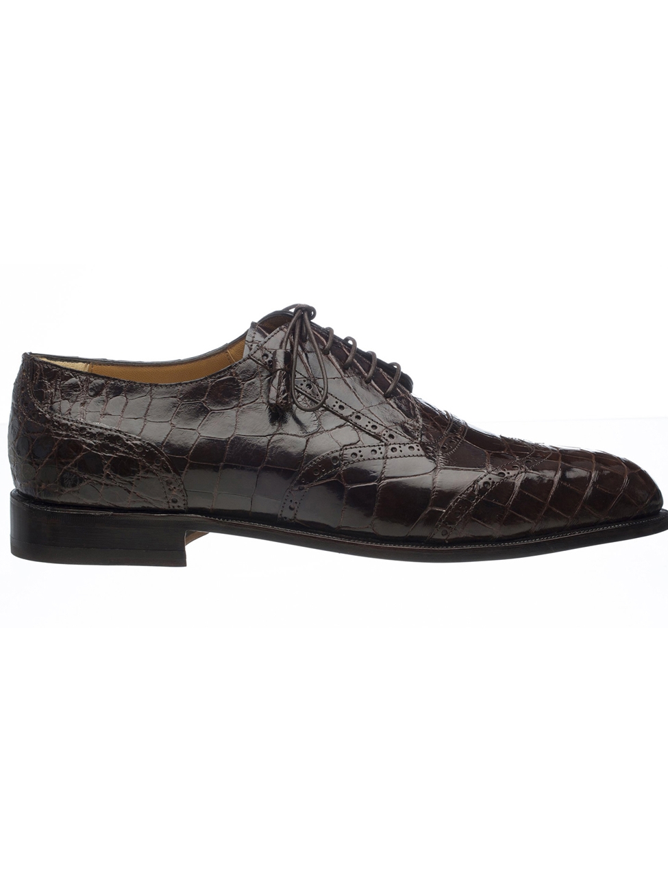 Men Dress Shoes-Alligator-White 