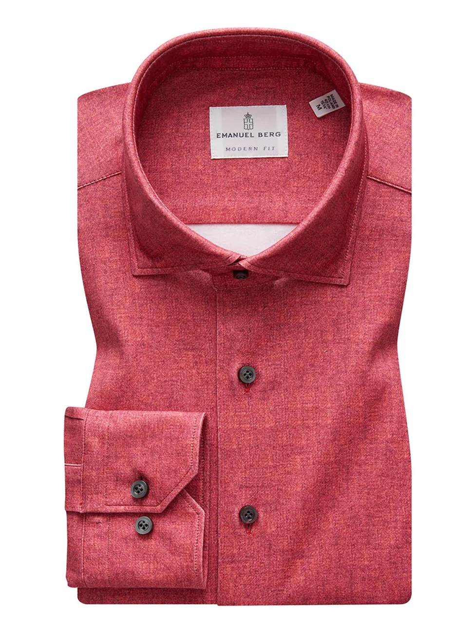 Red Solid Modern 4Flex Stretch Knit Men Shirt | Emanuel Berg Shirts | Sam's  Tailoring Fine Men Clothing