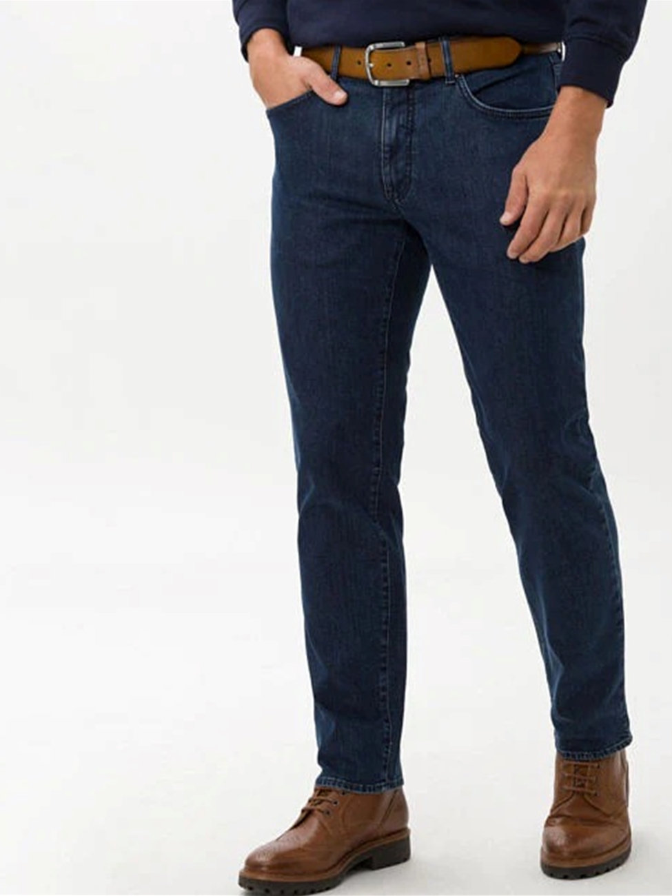 Brax Chuck Blue Men | Jeans Masterpiece Dark Men\'s Jean Tailoring Fine | Sam\'s Clothing Five Pocket