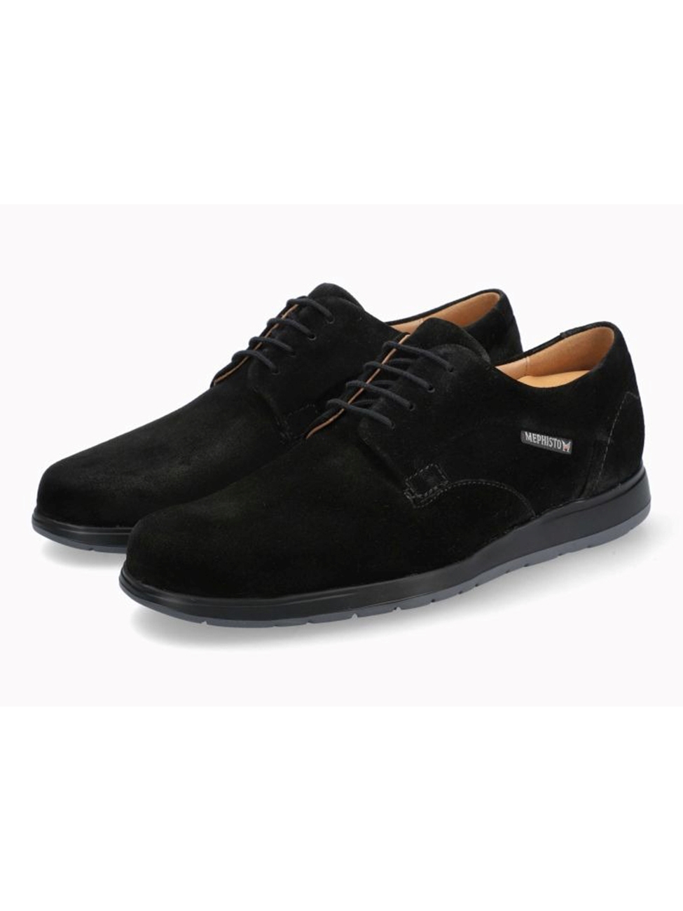 Black Velvet Leather Textile Lining Air Relax Shoe Mephisto Men's Shoes Collection Sam's