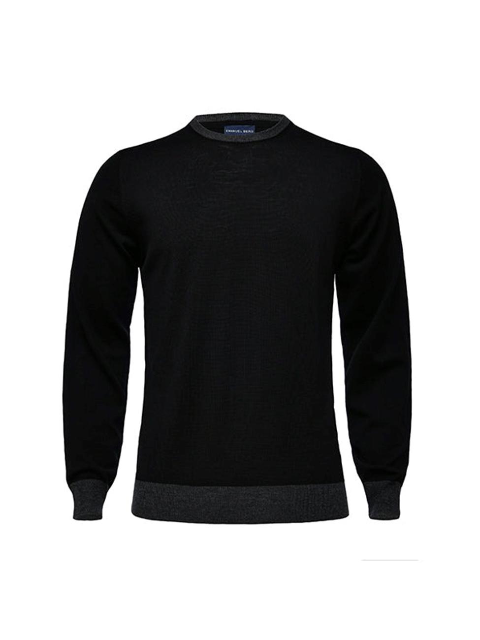 Black Light Guage Crew Neck Men's Sweater | Emanuel Berg Sweaters ...