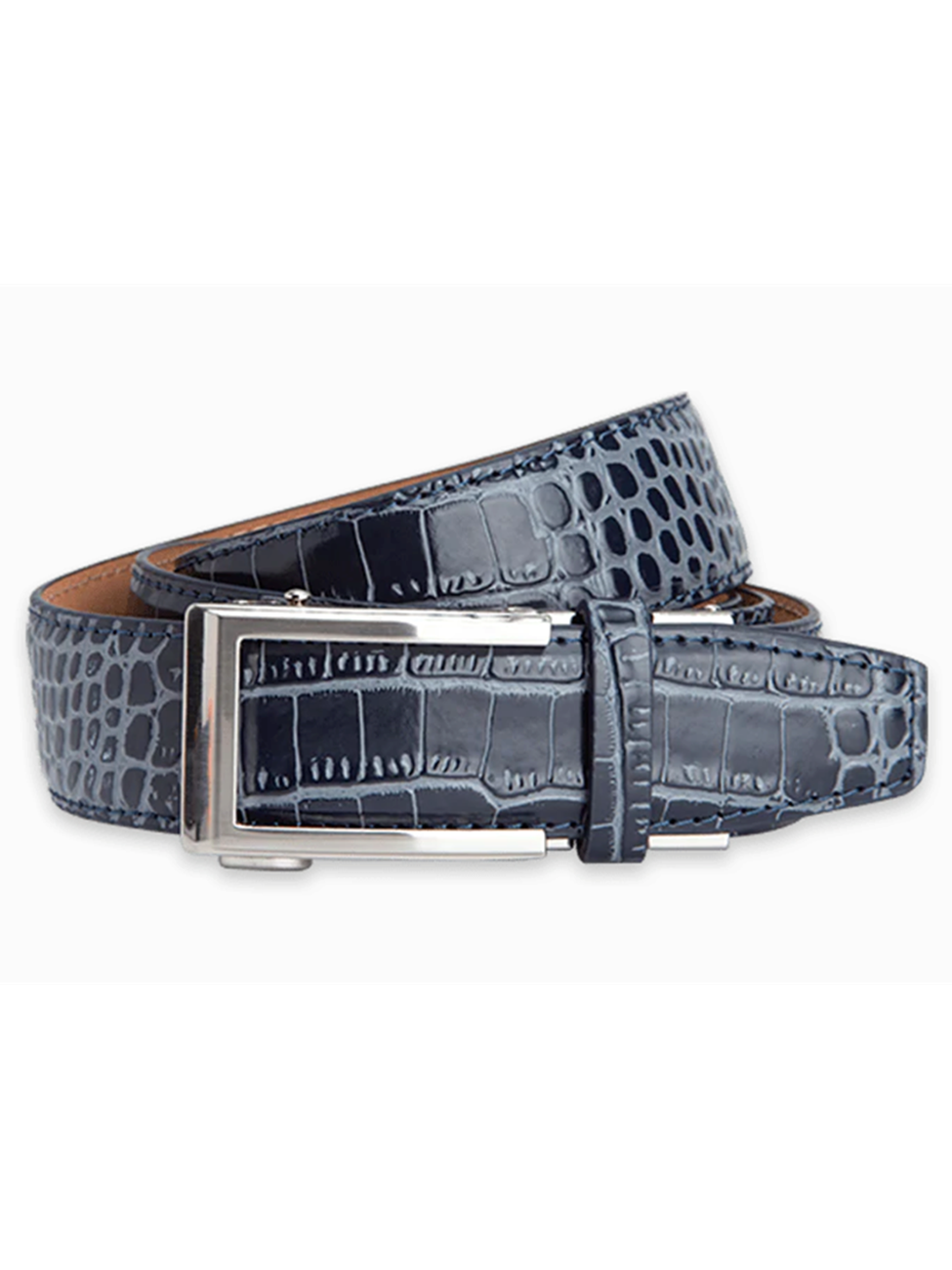 Navy & Grey Cayman 1 3/8" Strap Men Dress Belt NexBelt Dress Belts