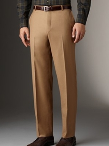 Hickey Freeman Tailored Clothing Modern Mahogany Collection Tan Cashmere Blend Trousers A75015601512 - Trousers or Pants | Sam's Tailoring Fine Men's Clothing