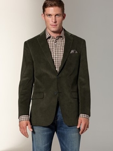 Hart Schaffner Marx Olive Corduroy Sportcoat 589304762 - Sportcoats | Sam's Tailoring Fine Men's Clothing