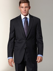 Hart Schaffner Marx Black Stripe Suit 389336068 389309 - Suits | Sam's Tailoring Fine Men's Clothing