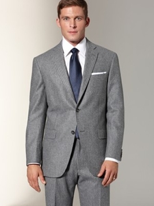 Hart Schaffner Marx Grey Flannel Pinstripe Suit 482342183 - Spring 2015 Collection Suits | Sam's Tailoring Fine Men's Clothing