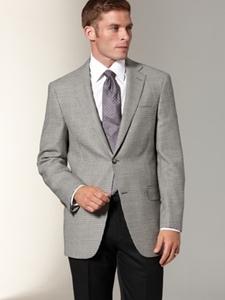 Hart Schaffner Marx Black Houndstooth Sportcoat 519324703 - Sportcoats | Sam's Tailoring Fine Men's Clothing