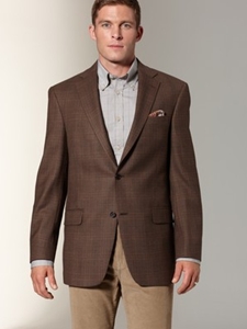Hart Schaffner Marx Brown Plaid Sportcoat 764312734 - Sportcoats | Sam's Tailoring Fine Men's Clothing
