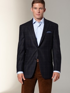 Hart Schaffner Marx Navy Plaid Sportcoat 434349740 - Sportcoats | Sam's Tailoring Fine Men's Clothing