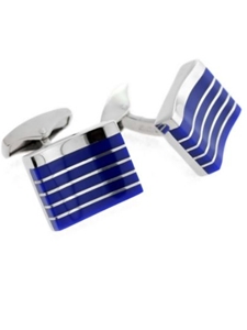 Tateossian London Rectangular Stripe Lapis Cufflinks CUF0194 - Cufflinks | Sam's Tailoring Fine Men's Clothing