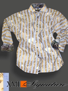 XMI Textured Stripe S1258 - Sport Shirts | Sam's Tailoring Fine Men's Clothing