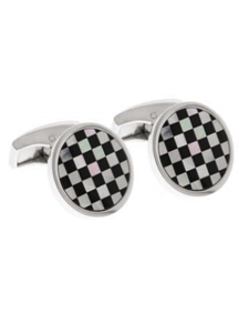 Tateossian London Silver Round Mosaic CL0745 - Cufflinks | Sam's Tailoring Fine Men's Clothing