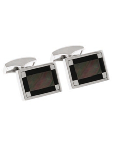 Tateossian London Silver Rect Mosaic CL0752 - Cufflinks | Sam's Tailoring Fine Men's Clothing