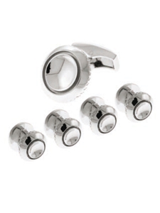 Tateossian London Groove Round Silver Pure SC0019 - Cufflinks | Sam's Tailoring Fine Men's Clothing