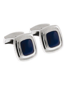 Tateossian London Lapis Silver Bond Street Square CL1008 - Cufflinks | Sam's Tailoring Fine Men's Clothing