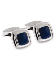 Tateossian London Carnelian Silver Bond Street Square CL1009 - Cufflinks | Sam's Tailoring Fine Men's Clothing