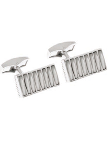 Tateossian London Mother of Pearl Silver Tower Bridge Rectangular CL1002 - Cufflinks | Sam's Tailoring Fine Men's Clothing