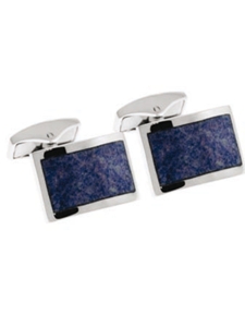 Tateossian London Denim Quartz Silver Royal Exchange Rect CL1553 - Cufflinks | Sam's Tailoring Fine Men's Clothing