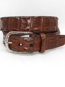 Saddle Hornback Crocodile with Nickel Buckle 50907 - Torino Leather Exotic Belts | Sam's Tailoring Fine Men's Clothing