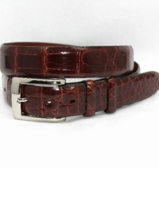 Genuine American Alligator Belt - Cognac 5047 - Torino Leather Exotic Belts | Sam's Tailoring Fine Men's Clothing