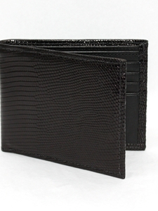 Torino Leather Genuine Lizard Billfold Wallet - Black 91201 - Leather Wallets | Sam's Tailoring Fine Men's Clothing