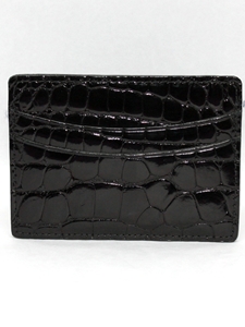 Torino Leather Genuine Alligator Cardcase - Black 96501 - Leather Wallets | Sam's Tailoring Fine Men's Clothing