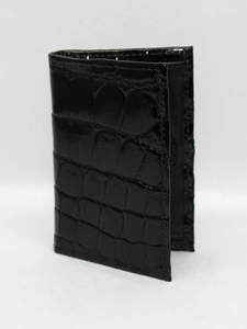 Torino Leather Black Genuine Alligator Gusseted Card Case 96601 - Spring 2015 Collection Wallets | Sam's Tailoring Fine Men's Clothing