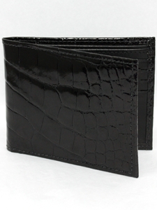 Torino Leather Black Genuine Alligator Flat Fold Wallet 96201 - Spring 2015 Collection Wallets | Sam's Tailoring Fine Men's Clothing