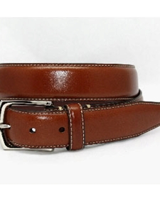 Torino Leather Burnished Tumbled Leather Belt - Saddle Tan 61558 - Dress Casual Belts | Sam's Tailoring Fine Men's Clothing