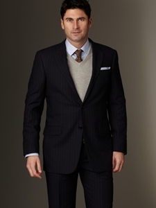 Modern Mahogany Collection Navy Stripe Traveler Suit